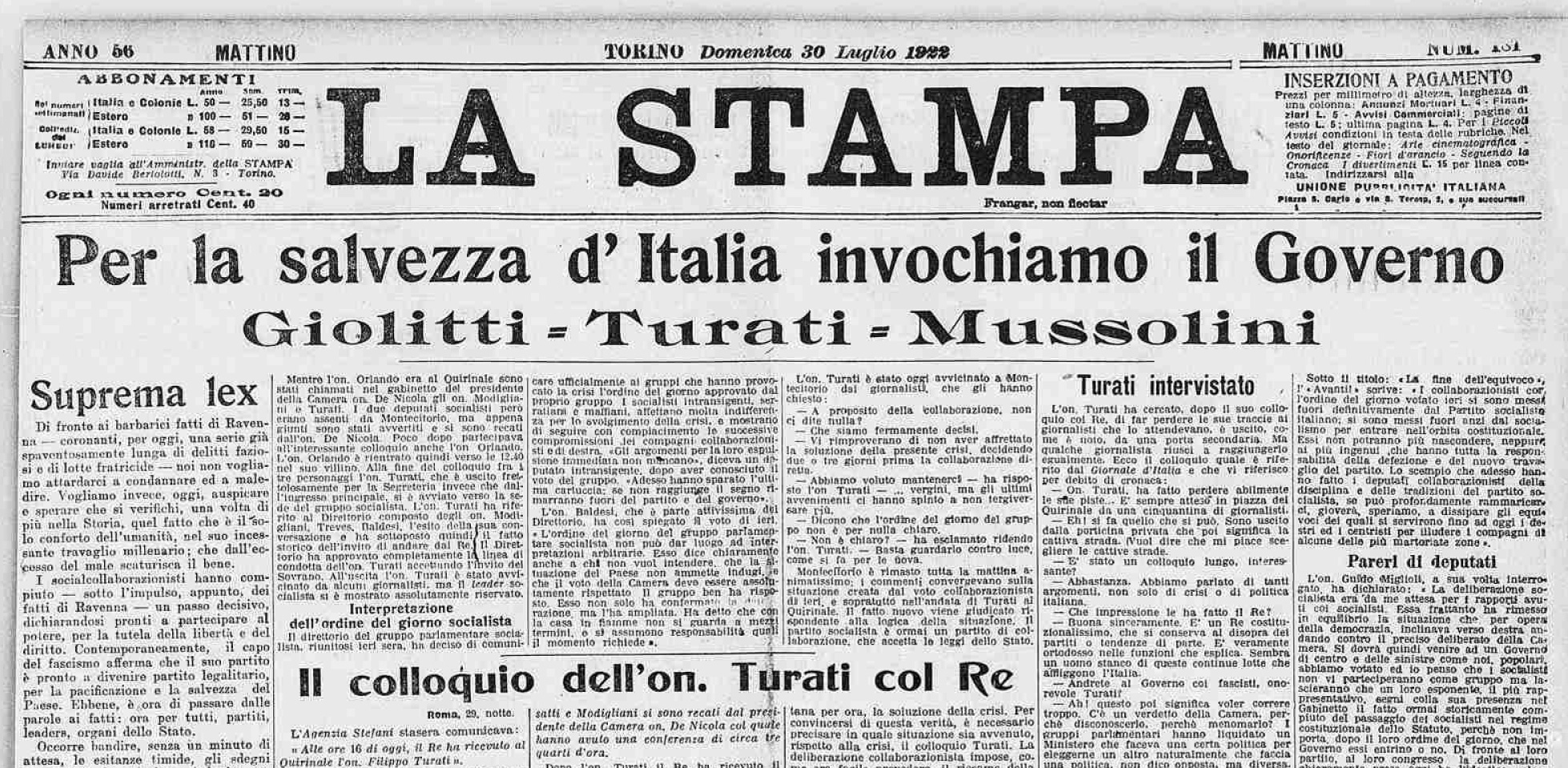 La Stampa 30_7_1922