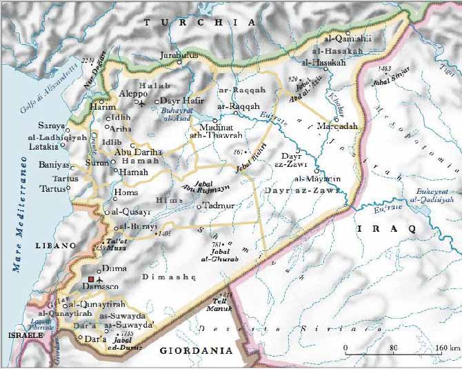 cartina Siria