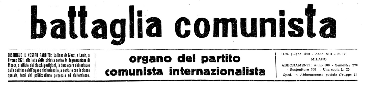 Battaglia Comunista 12/1952